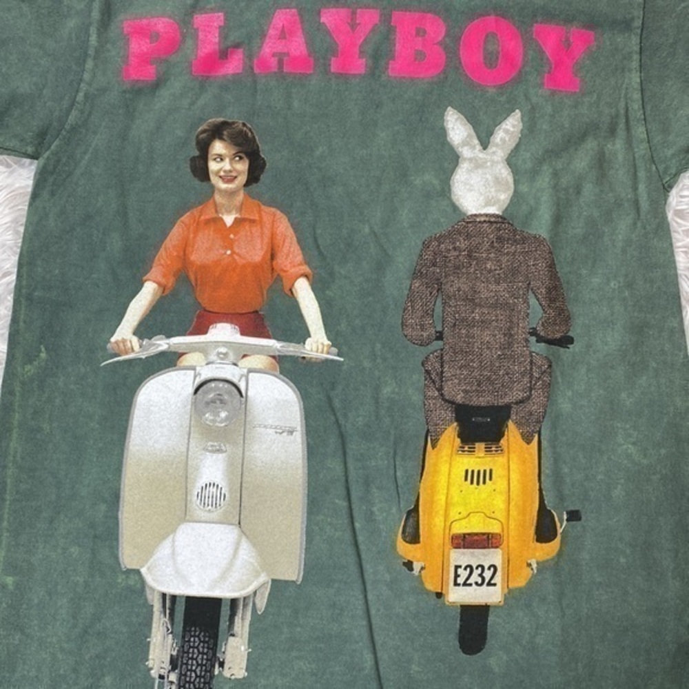 Playboy retro print T shirt small NWOT